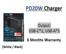 Y2K PD20W Ultra Fast Charging Adaptor