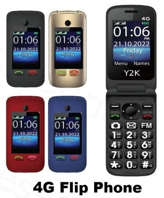 Y2K 4G Flip Senior Citizen Phone (Support TPG SIMBA Card)