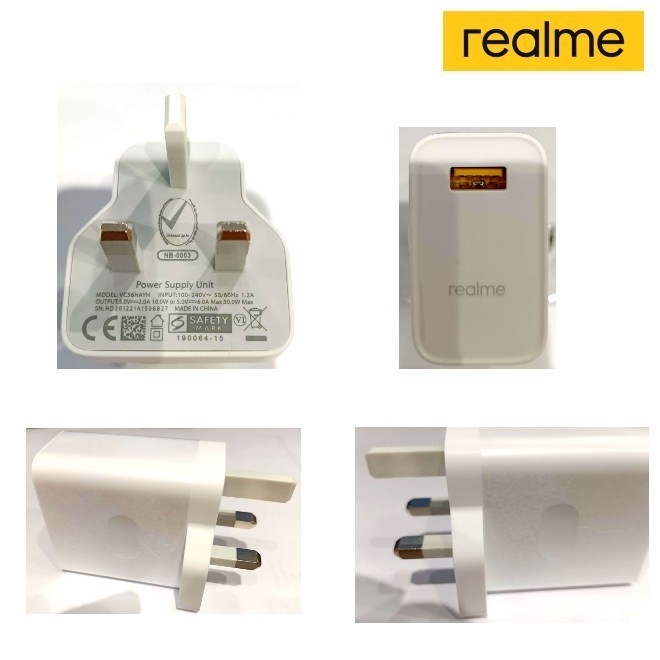 Realme Vooc 30W Fast Power Adapter UK Adaptor (Bulk)