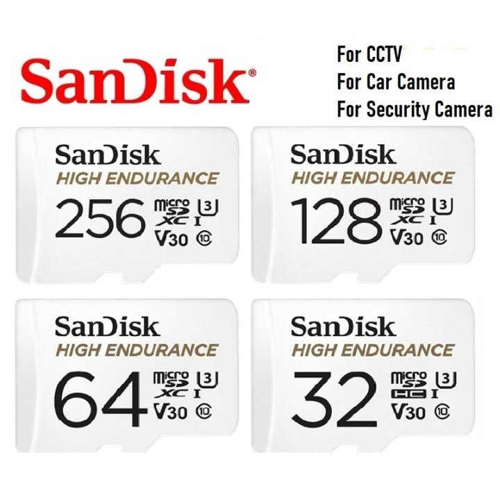 Sandisk High Endurance Micro Sd 32gb64gb128gb256gb512gb 100mbs Xinjiaposhouji 3504